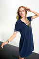 Joseph Ribkoff Trapeze Dress with Polo Collar  261614  Indigo