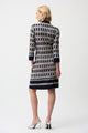 Joseph Ribkoff A-Line Shirt Dress  261903  Midnight Blue/Multi