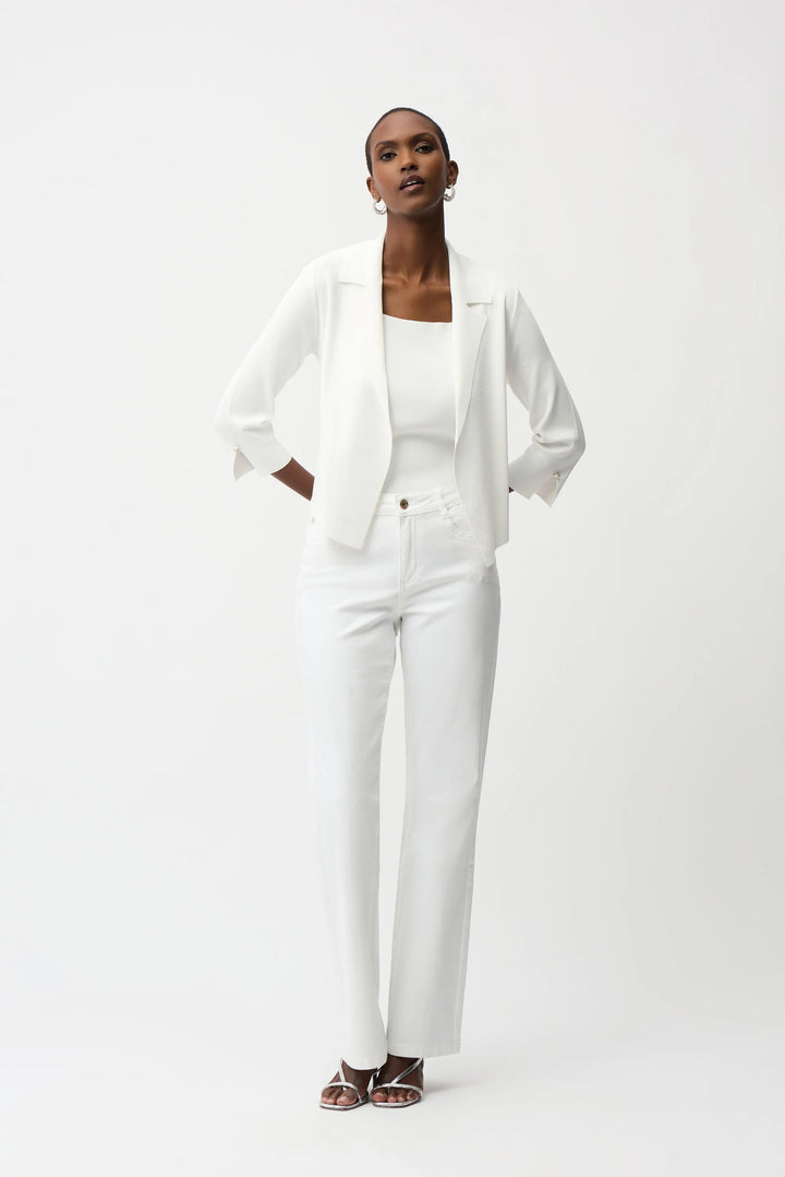 Joseph Ribkoff Viscose Blend Open-Front Cardigan 261920 Vanilla