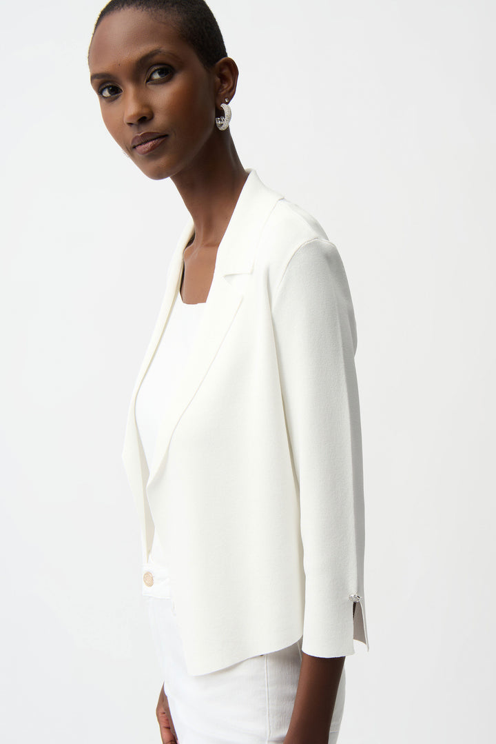 Joseph Ribkoff Viscose Blend Open-Front Cardigan 261920 Vanilla