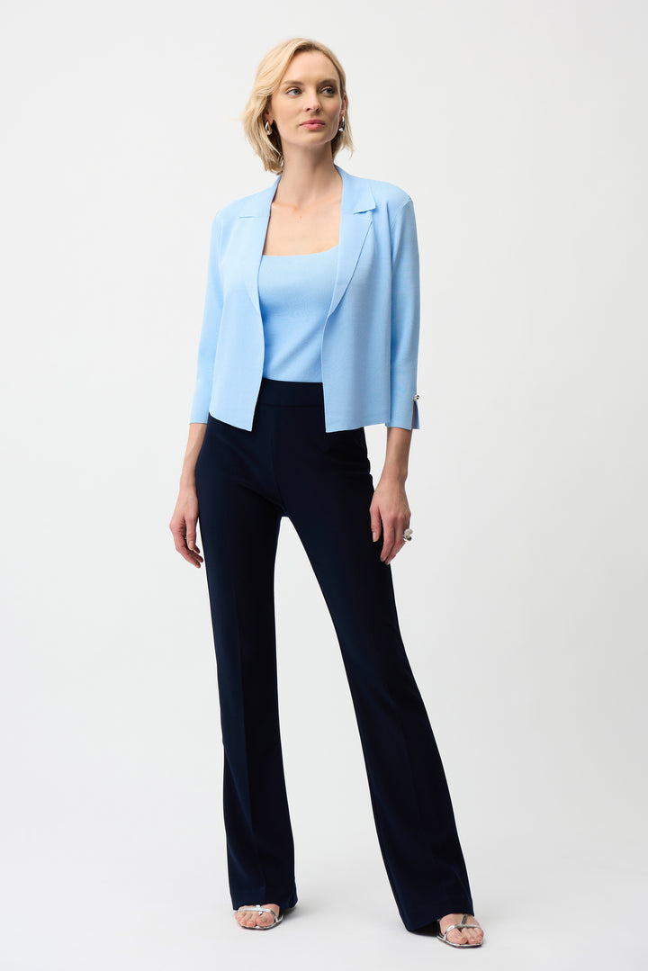 Joseph Ribkoff Viscose Blend Open-Front Cardigan 261920 Sky Blue