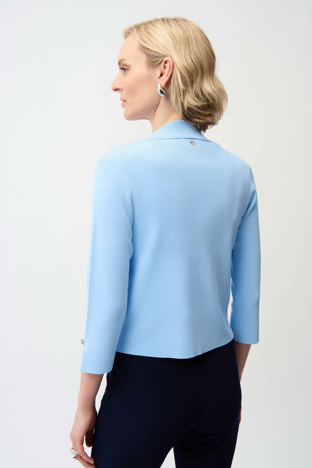 Joseph Ribkoff Viscose Blend Open-Front Cardigan 261920 Sky Blue