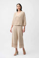 Joseph Ribkoff Open Stitch Boxy Sweater  261925  Parchment