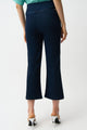 Joseph Ribkoff Knit Denim Cropped Flare Pant  261953  Dark Denim Blue