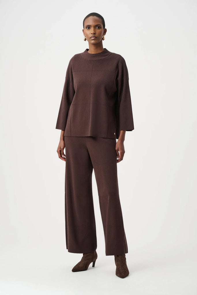 Joseph Ribkoff Straight Sweater with Mock Neck 261981 Mocha