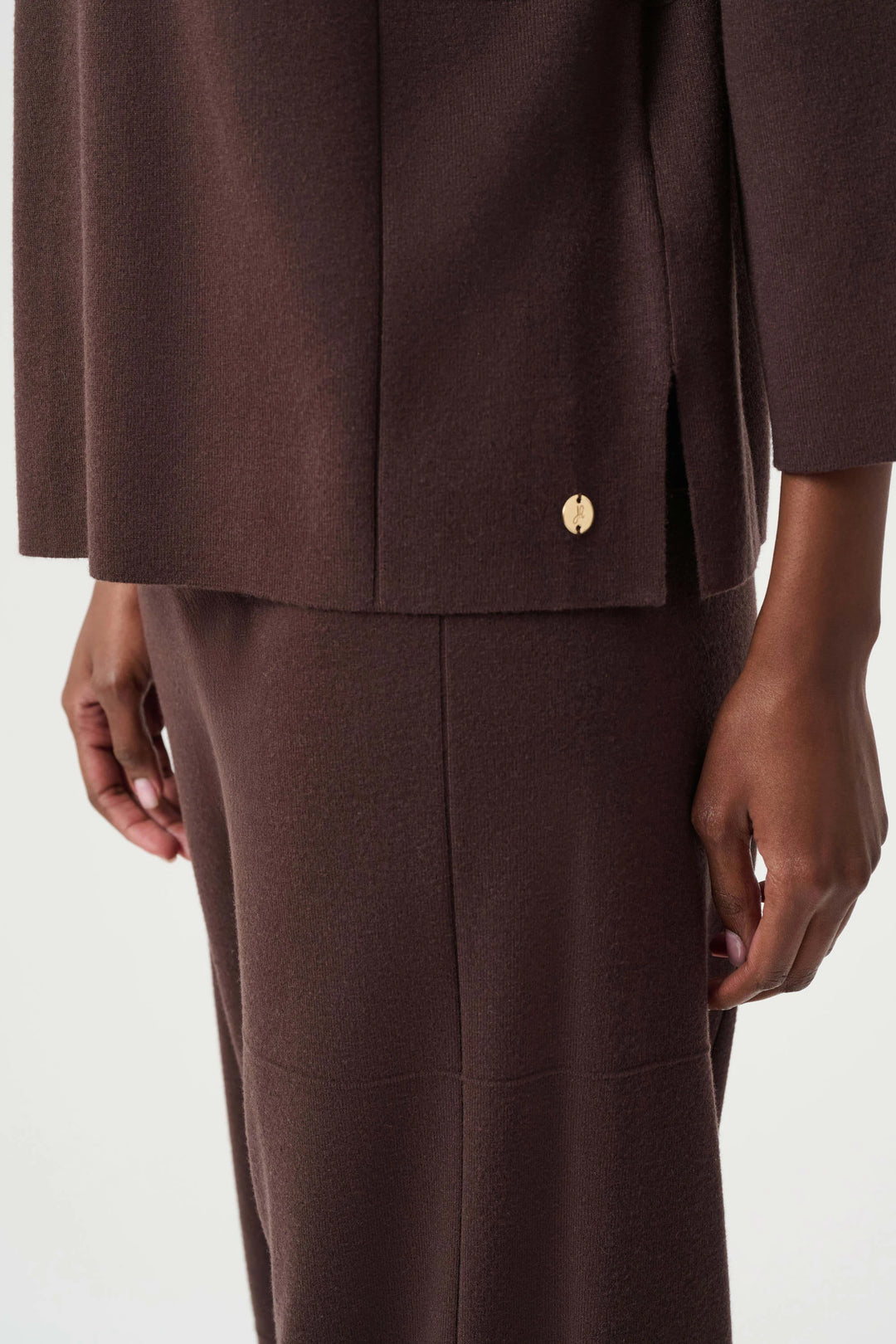 Joseph Ribkoff Straight Sweater with Mock Neck  261981  Mocha