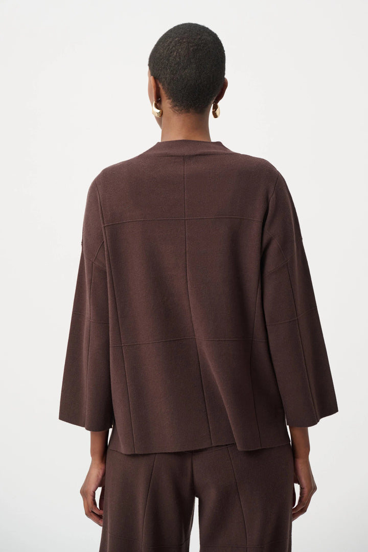 Joseph Ribkoff Straight Sweater with Mock Neck  261981  Mocha