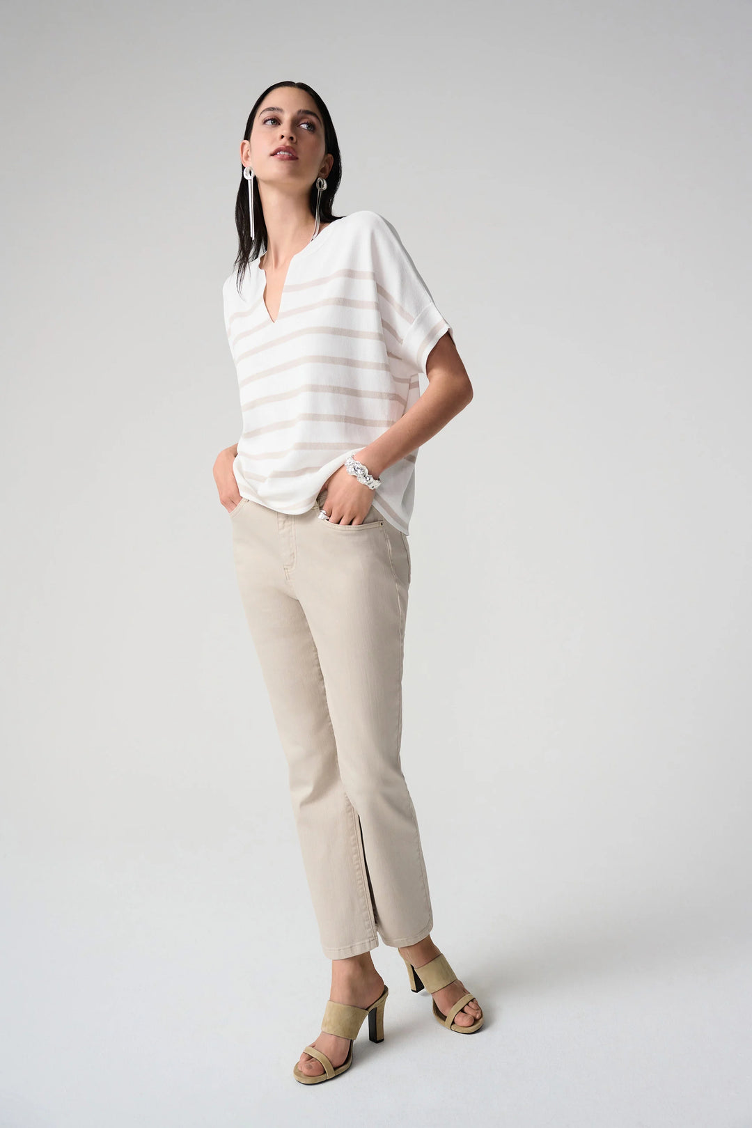 Joseph Ribkoff Margot Classic Straight Leg Stretch Jeans  261995  Moonstone