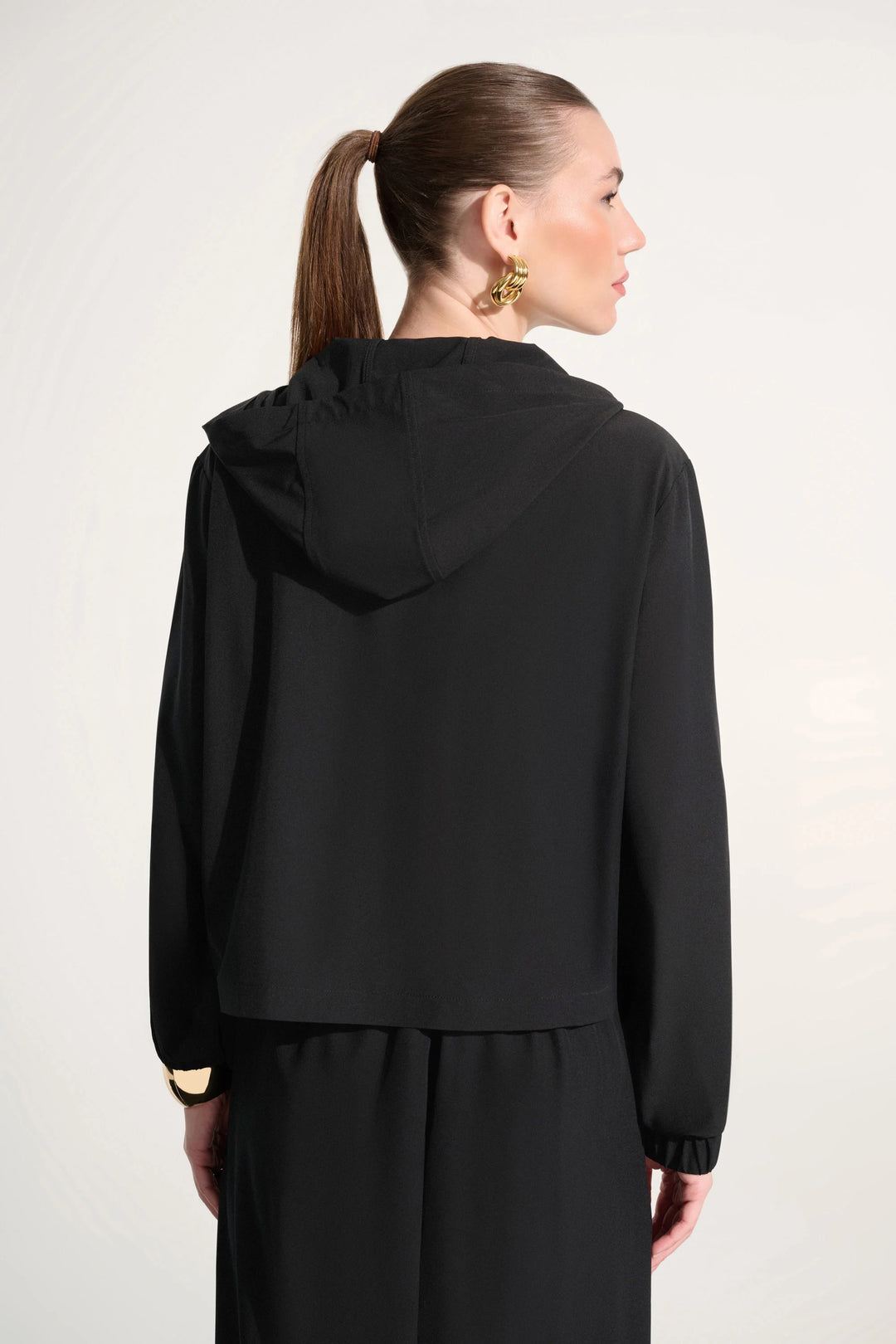 Joseph Ribkoff Hooded Boxy Utility Jacket  262621  Black