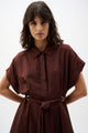 Joseph Ribkoff Fit and Flare Shirt Dress  262907  Mahogany