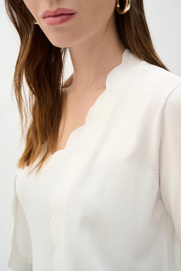 Joseph Ribkoff Fitted Bolero Cardigan  262923  Vanilla