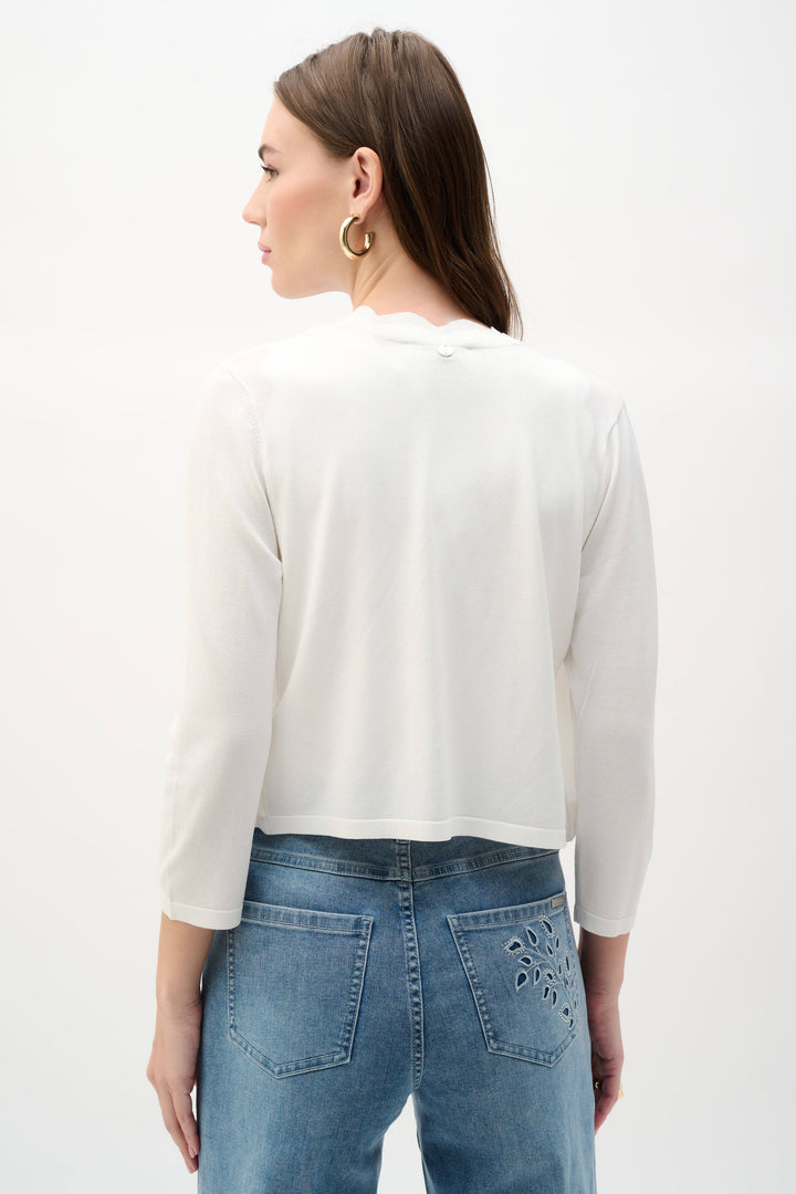 Joseph Ribkoff Fitted Bolero Cardigan  262923  Vanilla