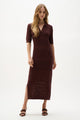Joseph Ribkoff Sweater Knit Dress  262931  Mahogany