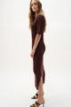 Joseph Ribkoff Sweater Knit Dress  262931  Mahogany