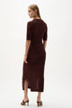 Joseph Ribkoff Sweater Knit Dress  262931  Mahogany