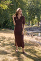Joseph Ribkoff Sweater Knit Dress  262931  Mahogany