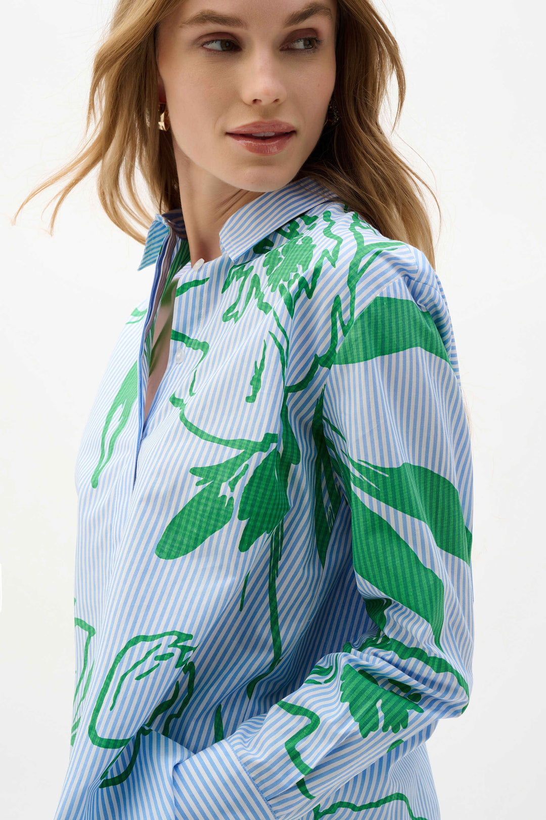 Joseph Ribkoff Floral Print Boxy Blouse  262951  Vanilla/Multi