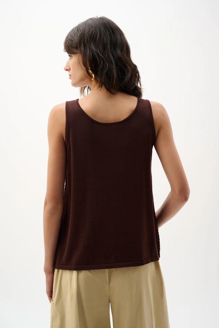Joseph Ribkoff Embellished Knit Camisole  292957  Mahogany