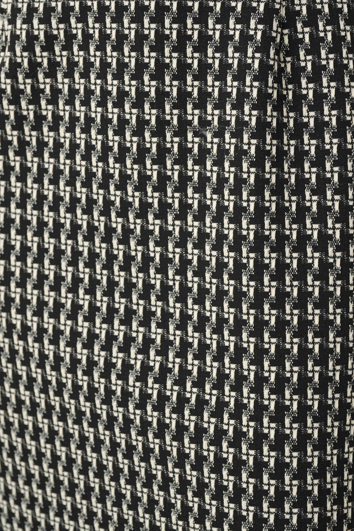 Joseph Ribkoff Jacquard Geometic Shift Dress  263018  Black/Off White