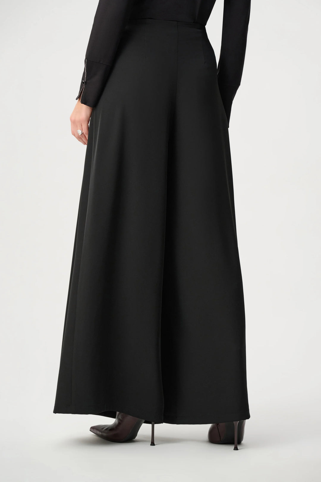 Joseph Ribkoff Woven Twill Wide Leg Pant  263040  Black