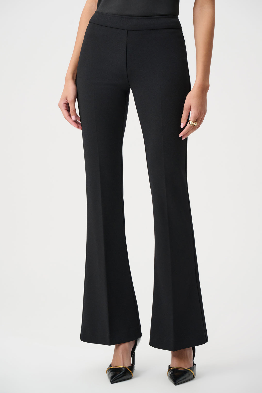 Joseph Ribkoff Scuba Crepe Flared Pull-On Pant  263234  Black