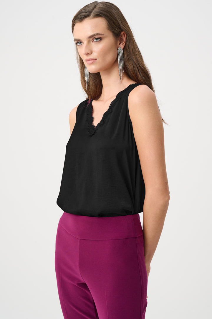 Joseph Ribkoff Satin Sleeveless V-Neck Top  263235