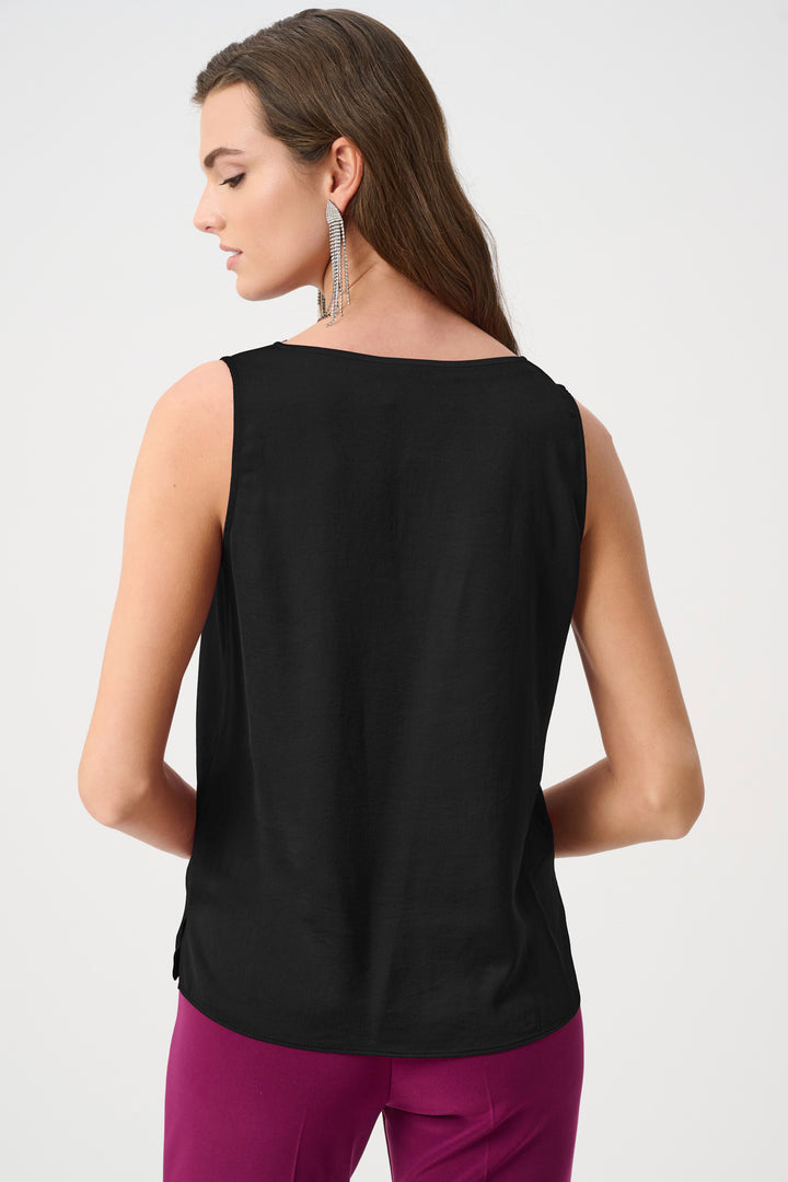 Joseph Ribkoff Satin Sleeveless V-Neck Top  263235