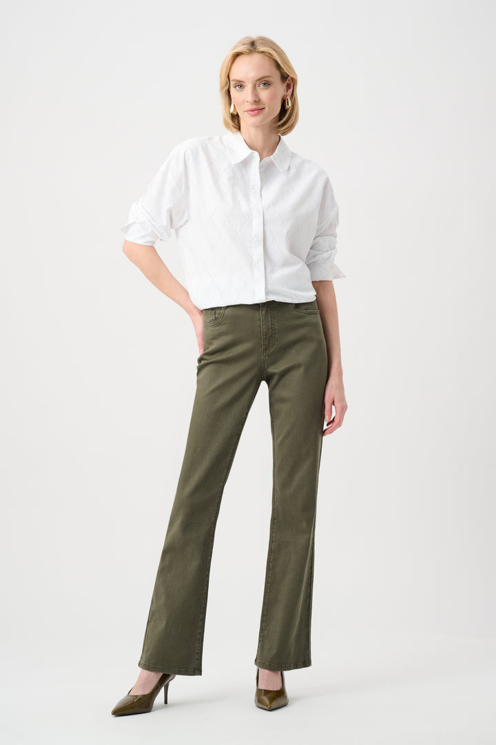 Joseph Ribkoff Boxy Blouse with Rhinestone Detail  263922  Vanilla