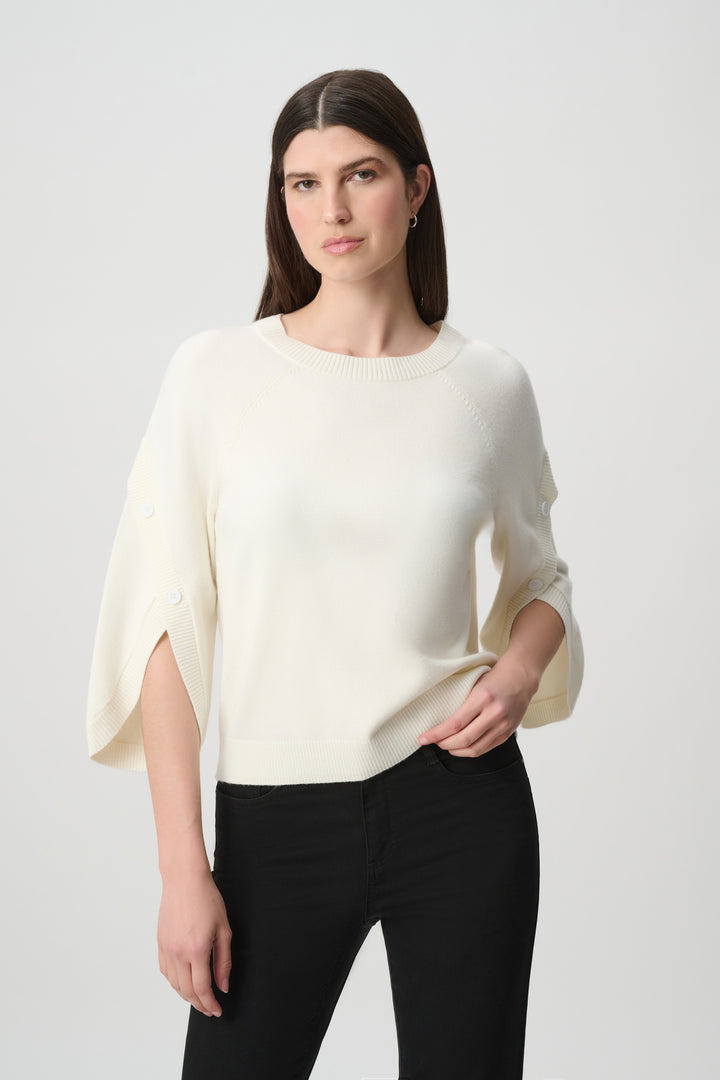 Joseph Ribkoff Tulip Sleeve Sweater  263935  Winter White