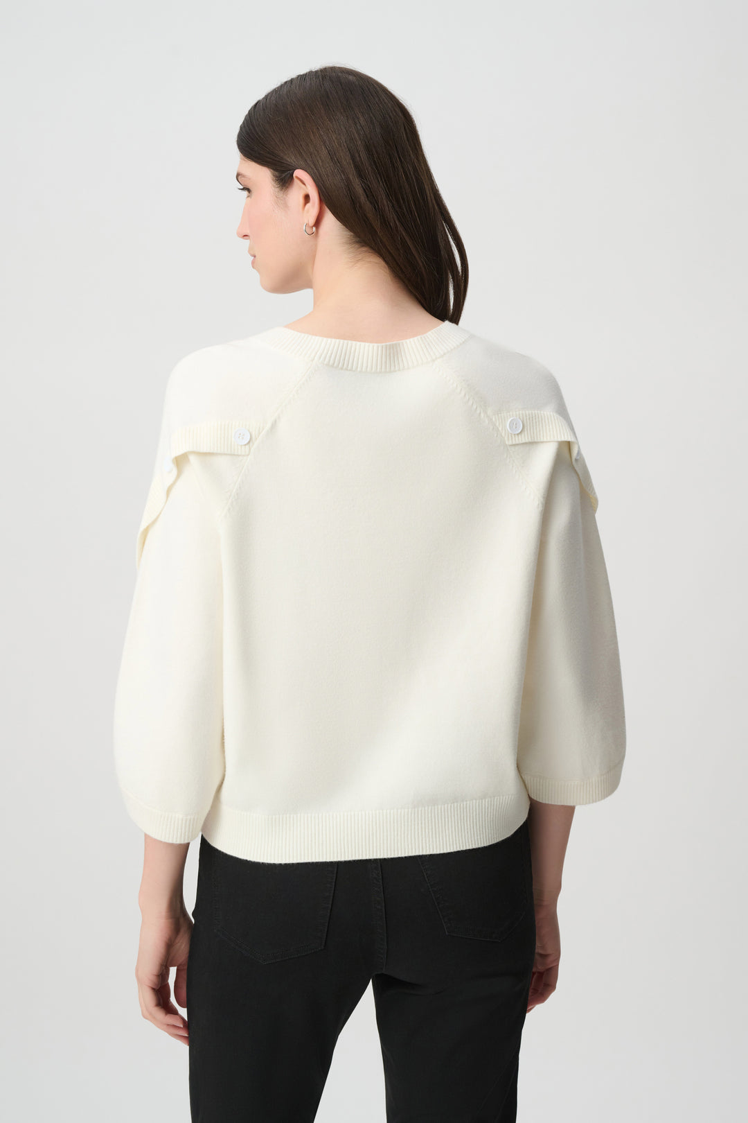 Joseph Ribkoff Tulip Sleeve Sweater  263935  Winter White