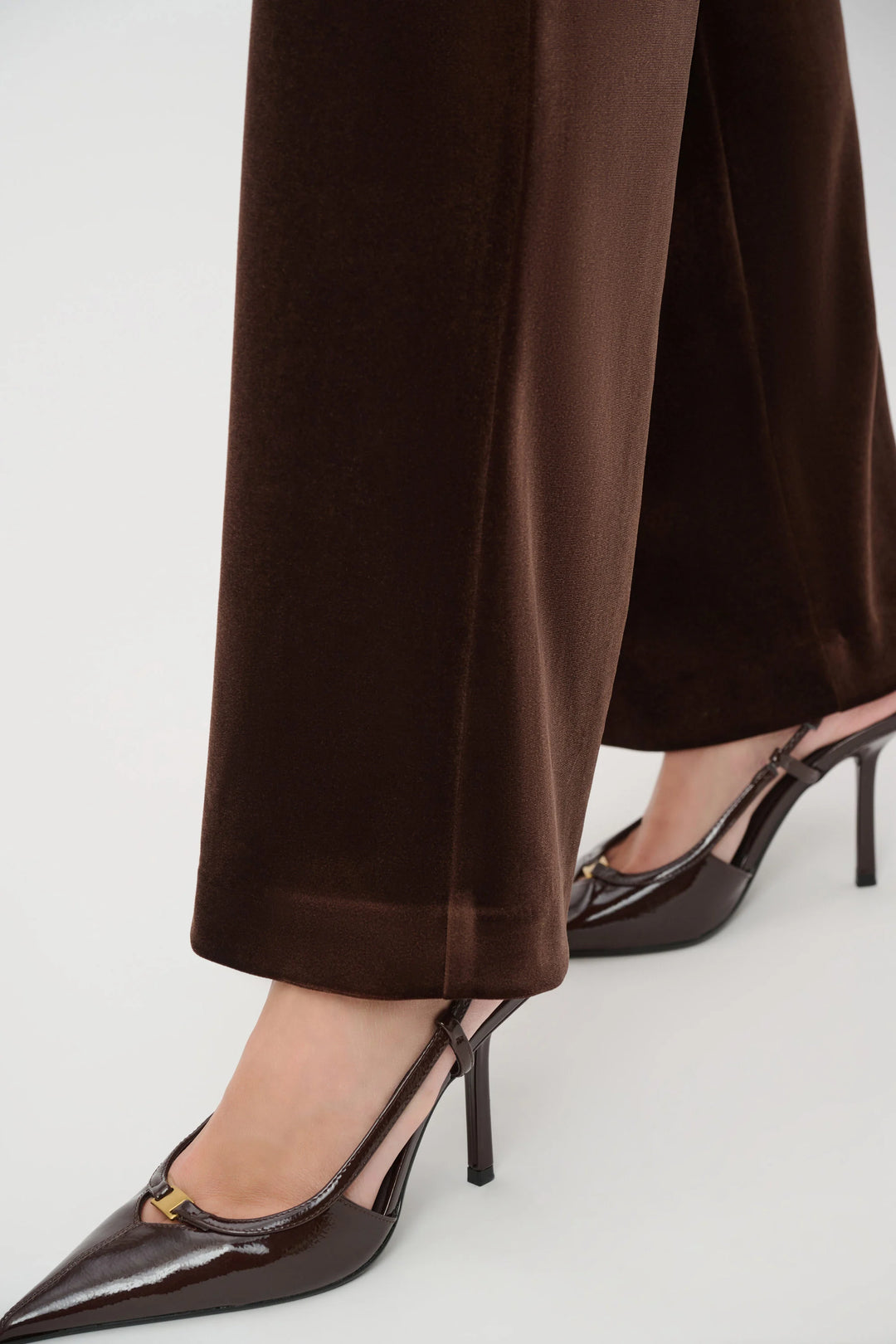 Joseph Ribkoff Velvet Wide-Leg Pants  264170  Mahogany