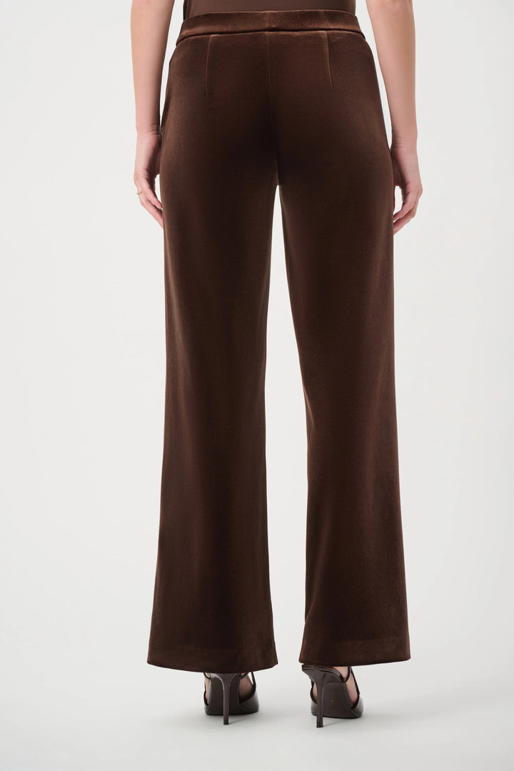 Joseph Ribkoff Velvet Wide-Leg Pants  264170  Mahogany