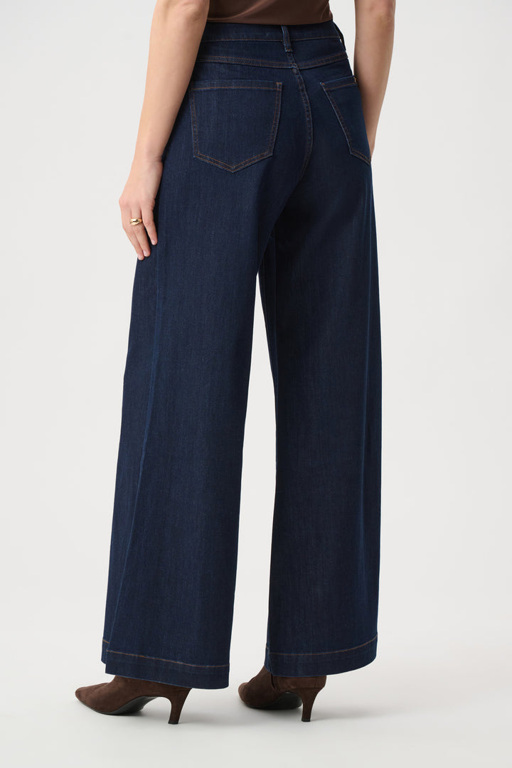Joseph Ribkoff Denim Palazzo Jeans  264902  Dark Denim Blue