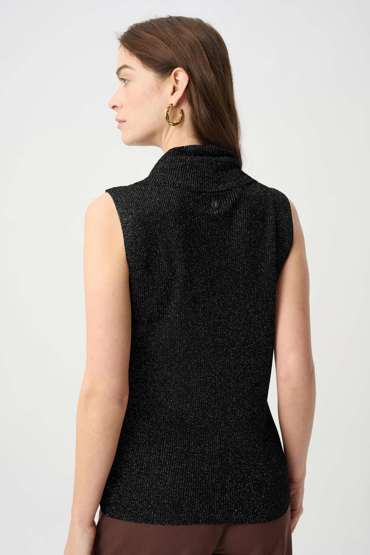 Joseph Ribkoff Rhinestone Cowl Neck Top  264929  Black