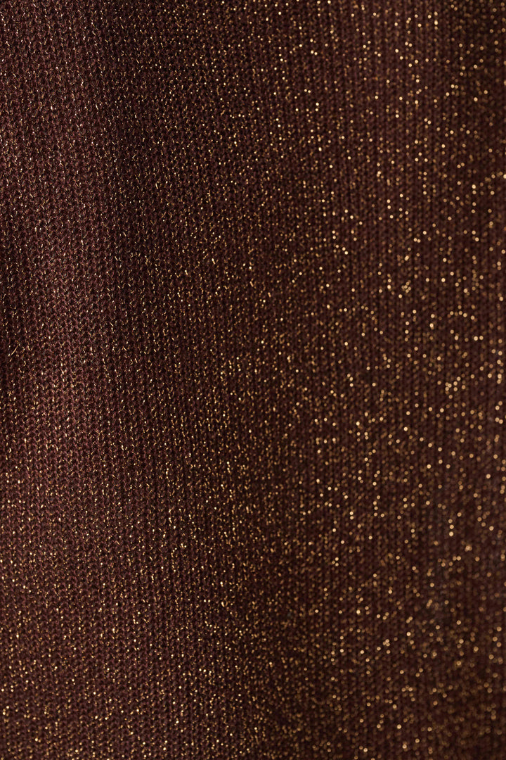 Joseph Ribkoff Rhinestone Cowl Neck Top  264929  Mahogany