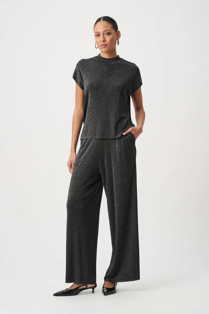 Joseph Ribkoff Mock Neck Lurex Sweater Top  264943
