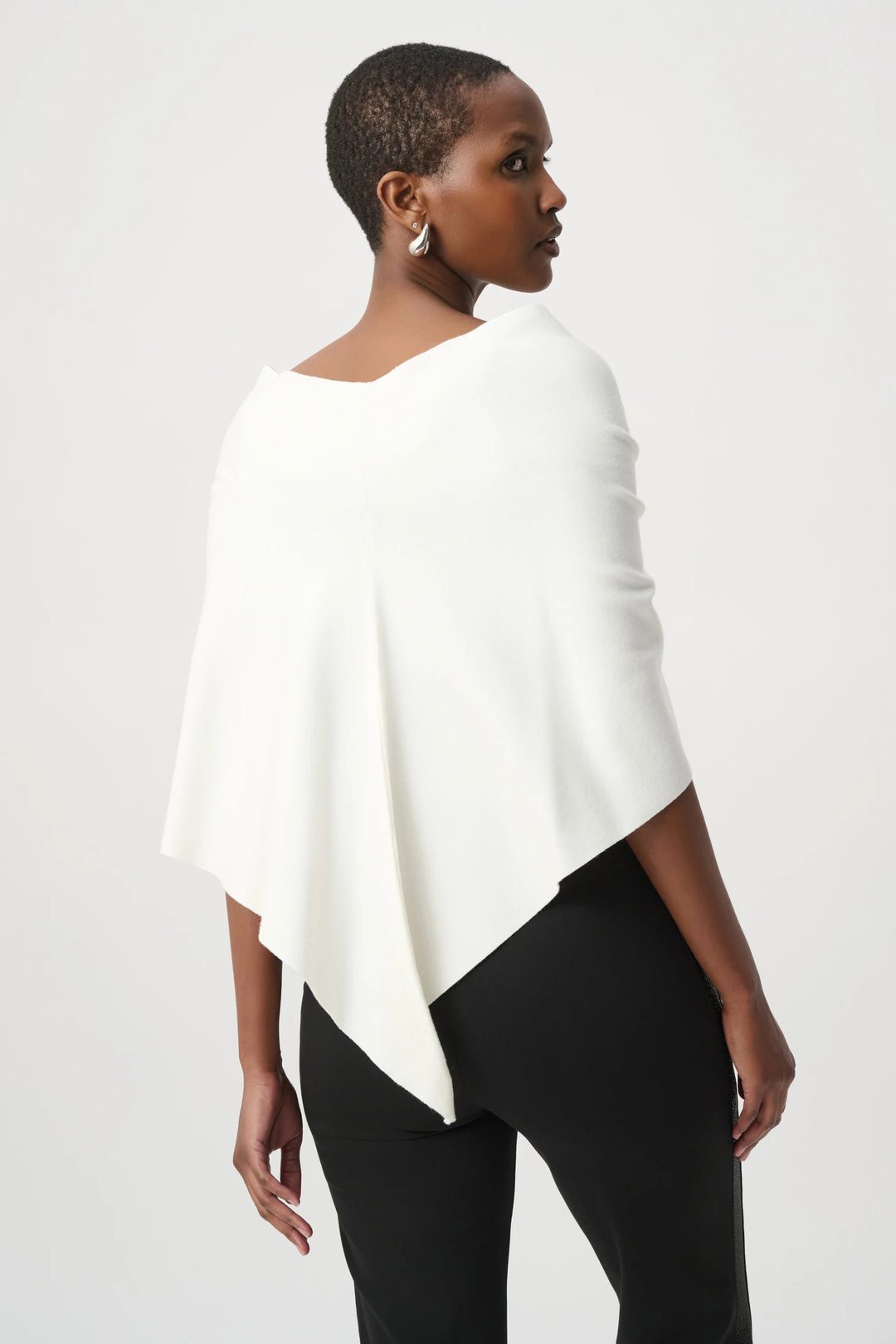 Joseph Ribkoff Faux Fur Draped Cover Up  264953  Winter White