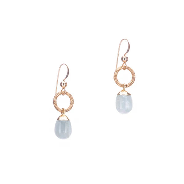 Hailey Gerrits Droplet Earrings - Aquamarine