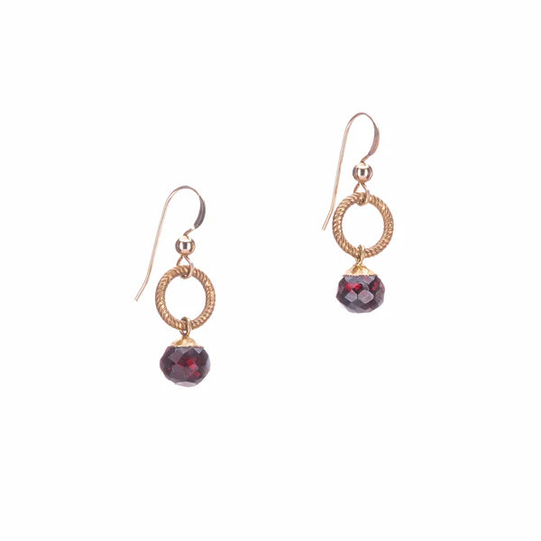 Hailey Gerrits Droplet Earrings - Garnet