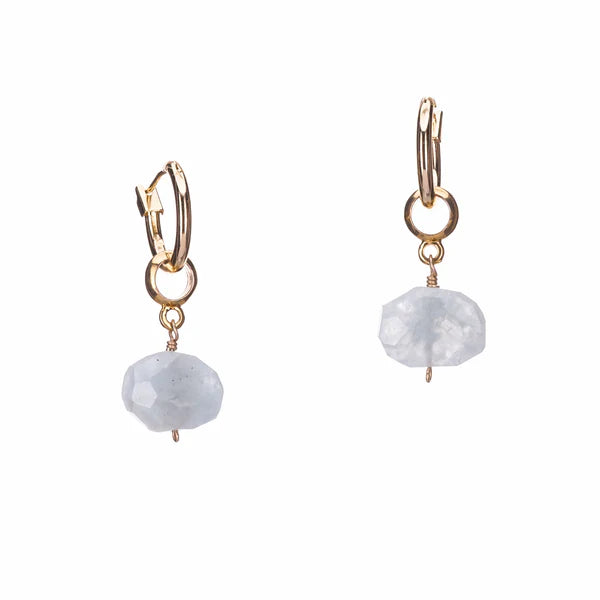 Hailey Gerrits Drake Hoop Earring - Aquamarine