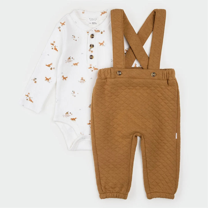 Petit Lem Baby Boy Bodysuit and Overall Set  26FGW34E18B