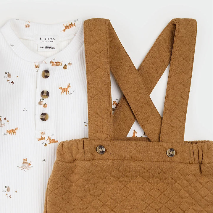 Petit Lem Baby Boy Bodysuit and Overall Set  26FGW34E18B