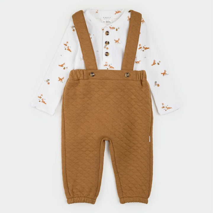 Petit Lem Baby Boy Bodysuit and Overall Set  26FGW34E18B