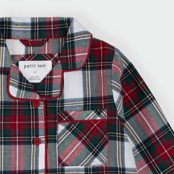 Petit Lem Girls Plaid Night Shirt    26HRS56F05    Red Plaid