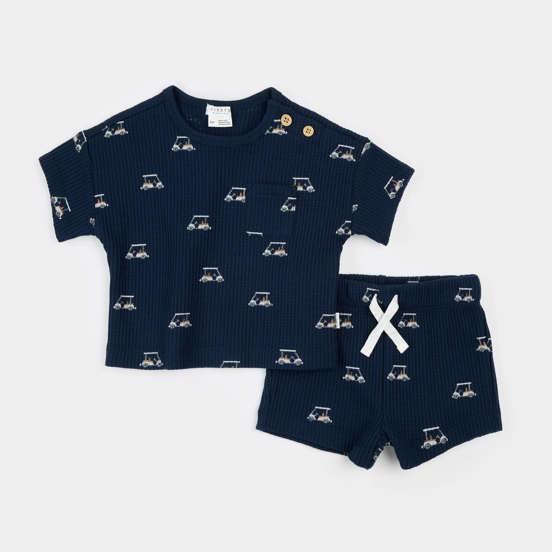 Petit Lem Baby Boy 2pce Top and Shorts Set  26SGW33E02  Navy **
