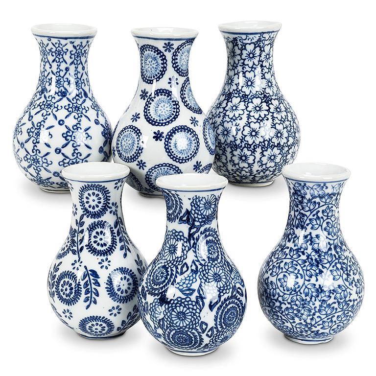 Abbott  Blue/ White Bub Vase Assorted
