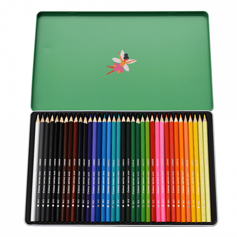 36 Coloring Pencils in Tin - Fairies in the Garden   RX29278   Rex London