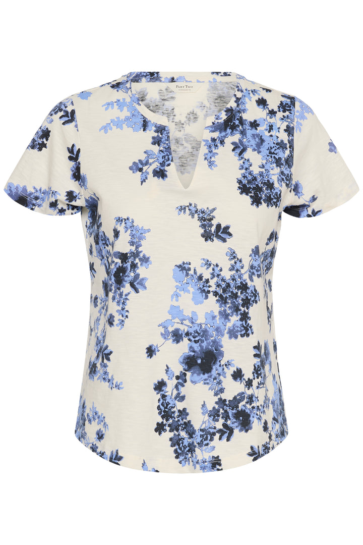Part Two Gesinas Top 30307288  Blue Shadow Flower Print