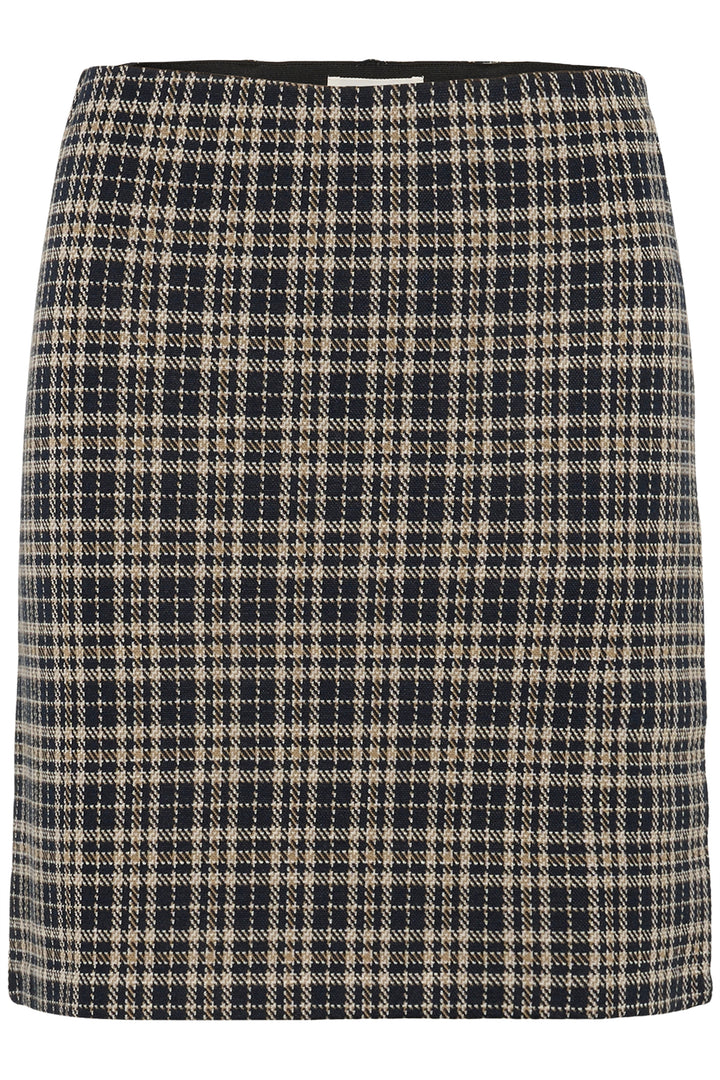 Part Two Corinne Skirt  30308005  Dark Navy Check