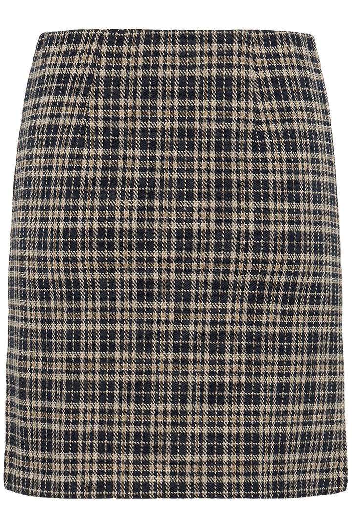 Part Two Corinne Skirt  30308005  Dark Navy Check